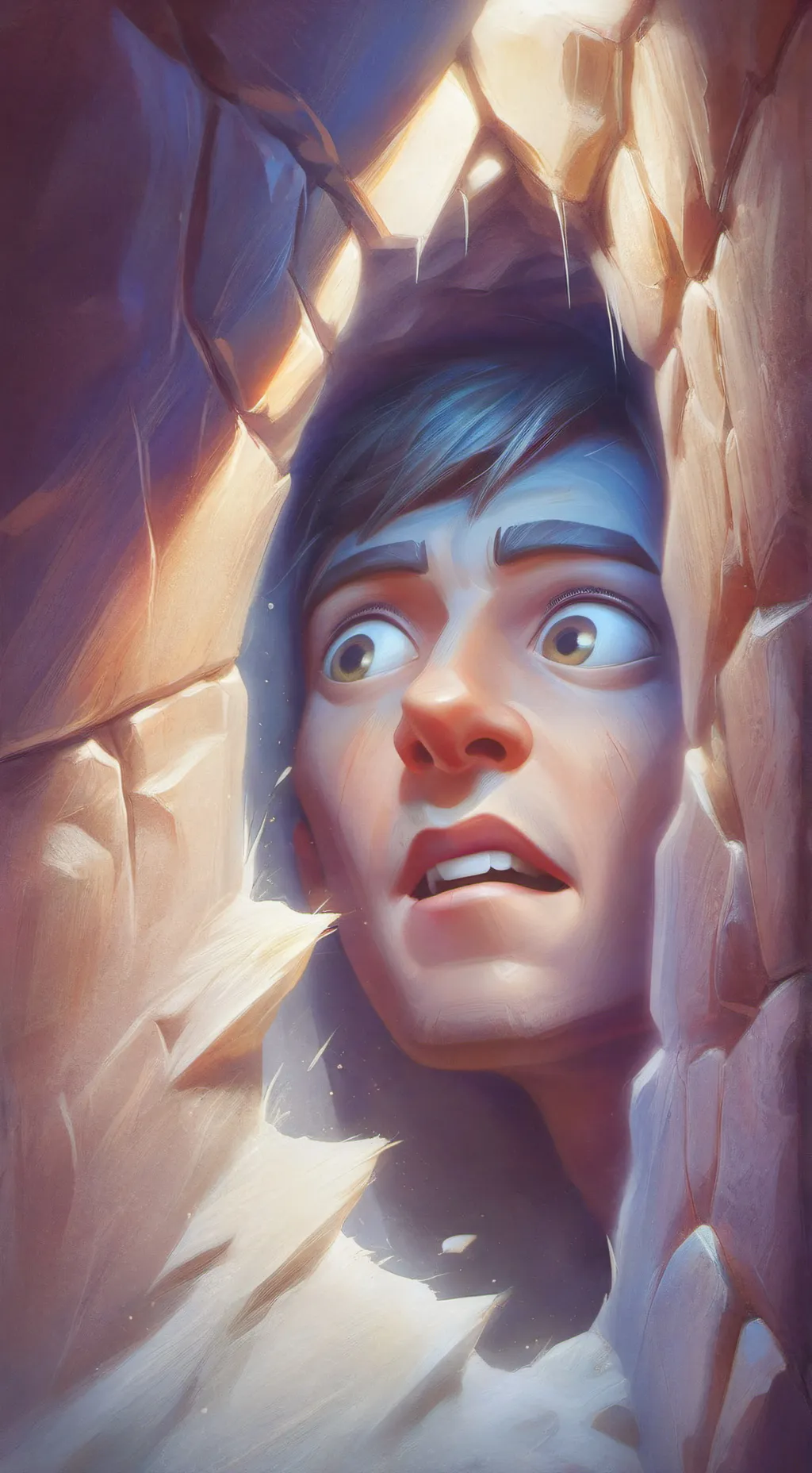 ai character: caving background