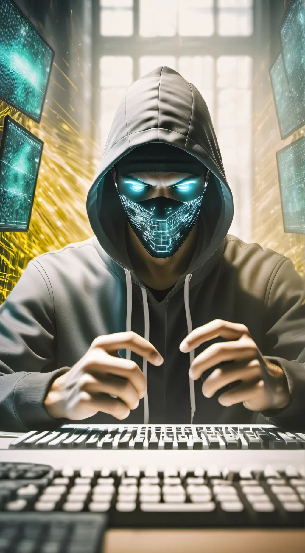 ai character: hacker background