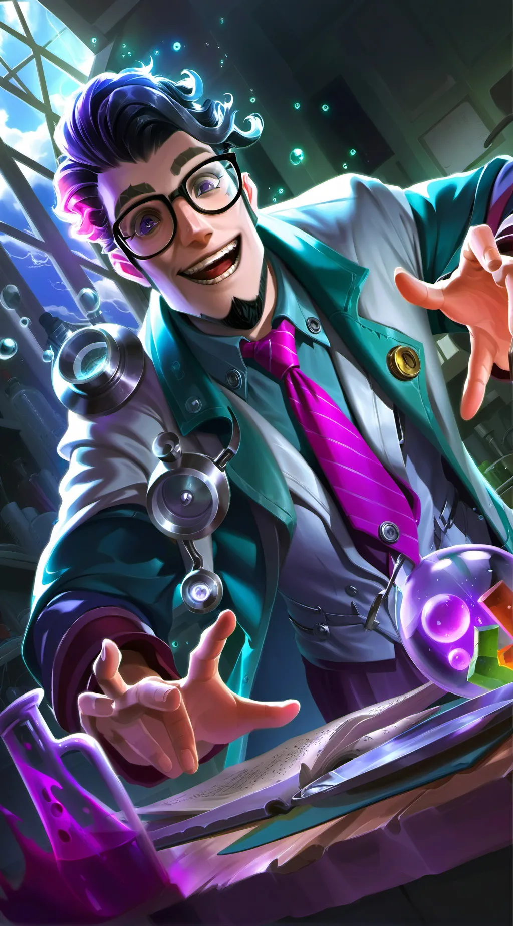 ai character: Professor Puff background