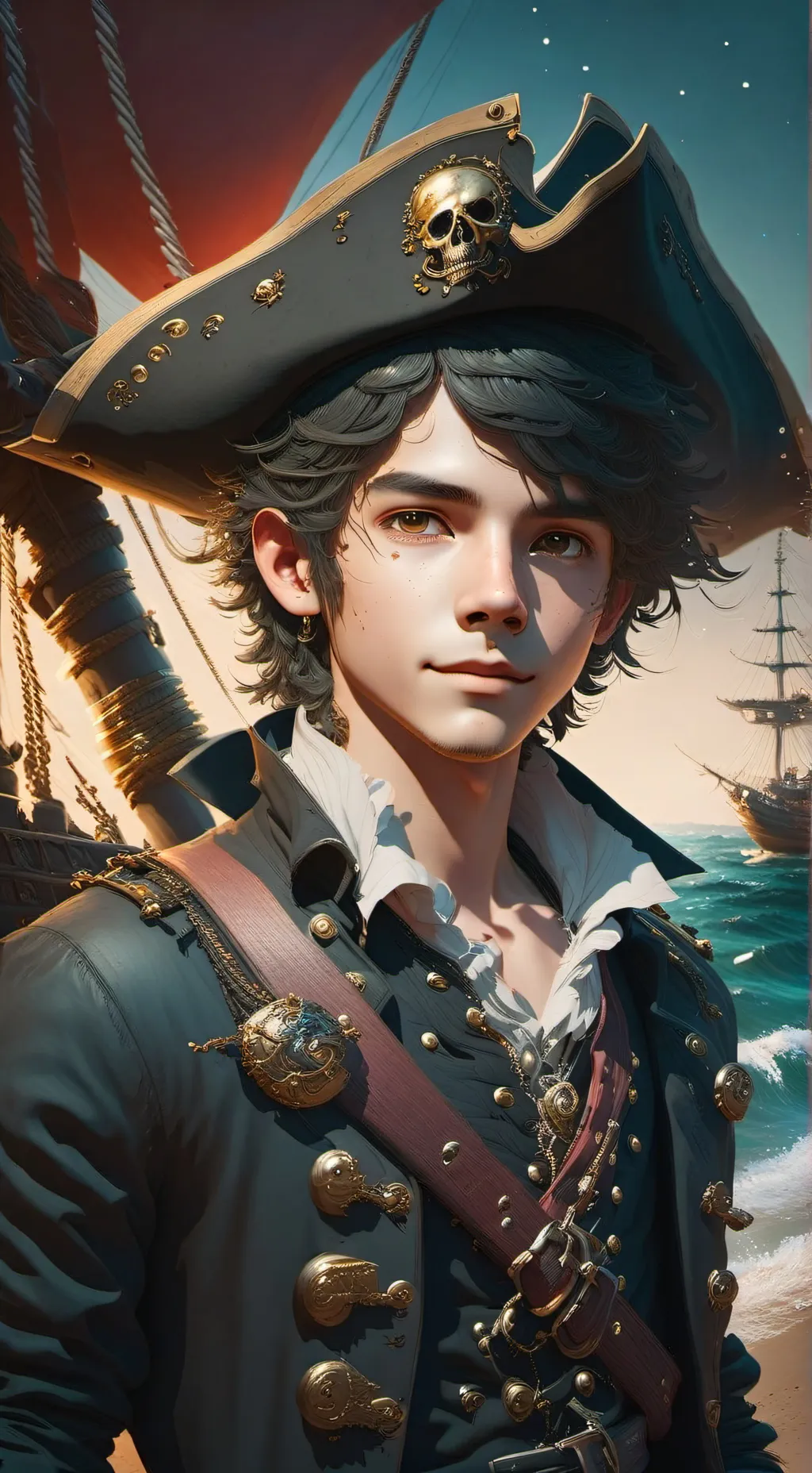 ai character: Pirate x Siren background