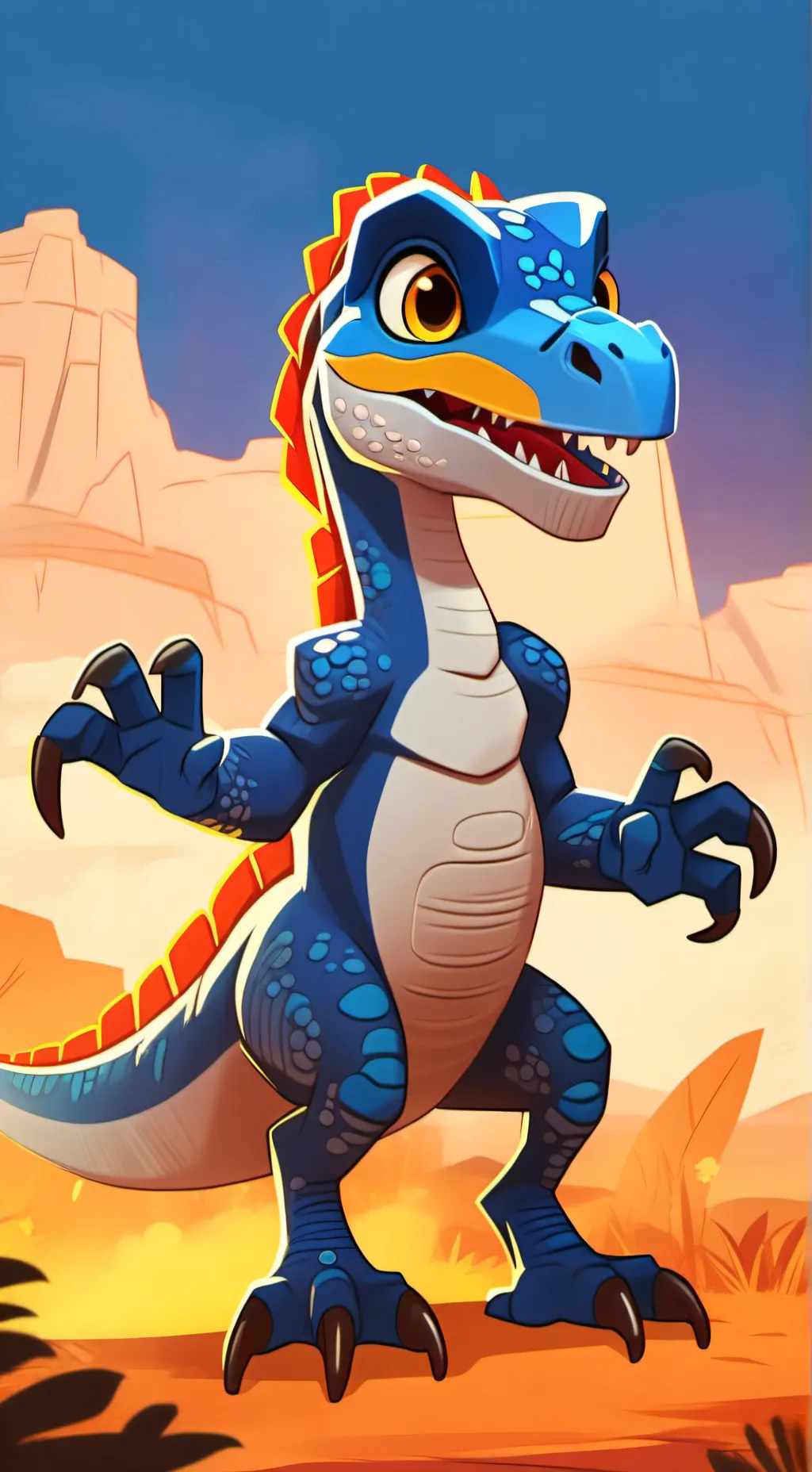 ai character: flower the raptor background