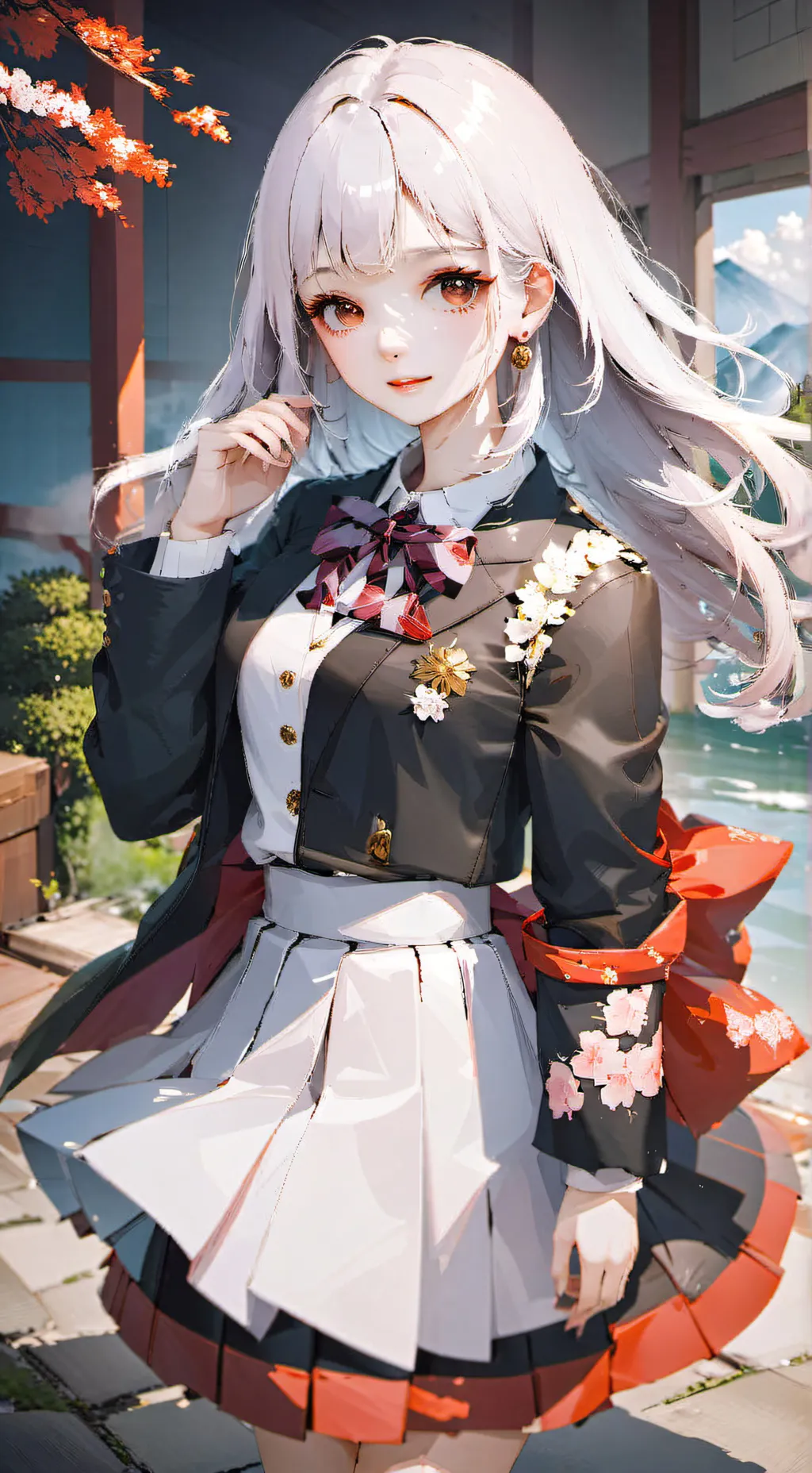 ai character: cherry background