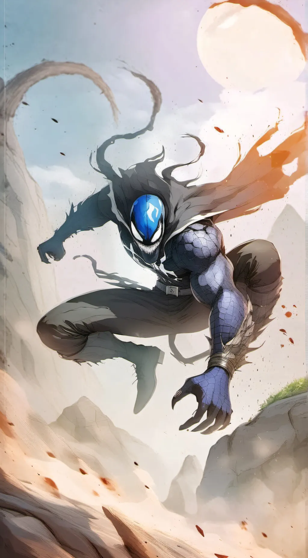 ai character: Blue Venom background