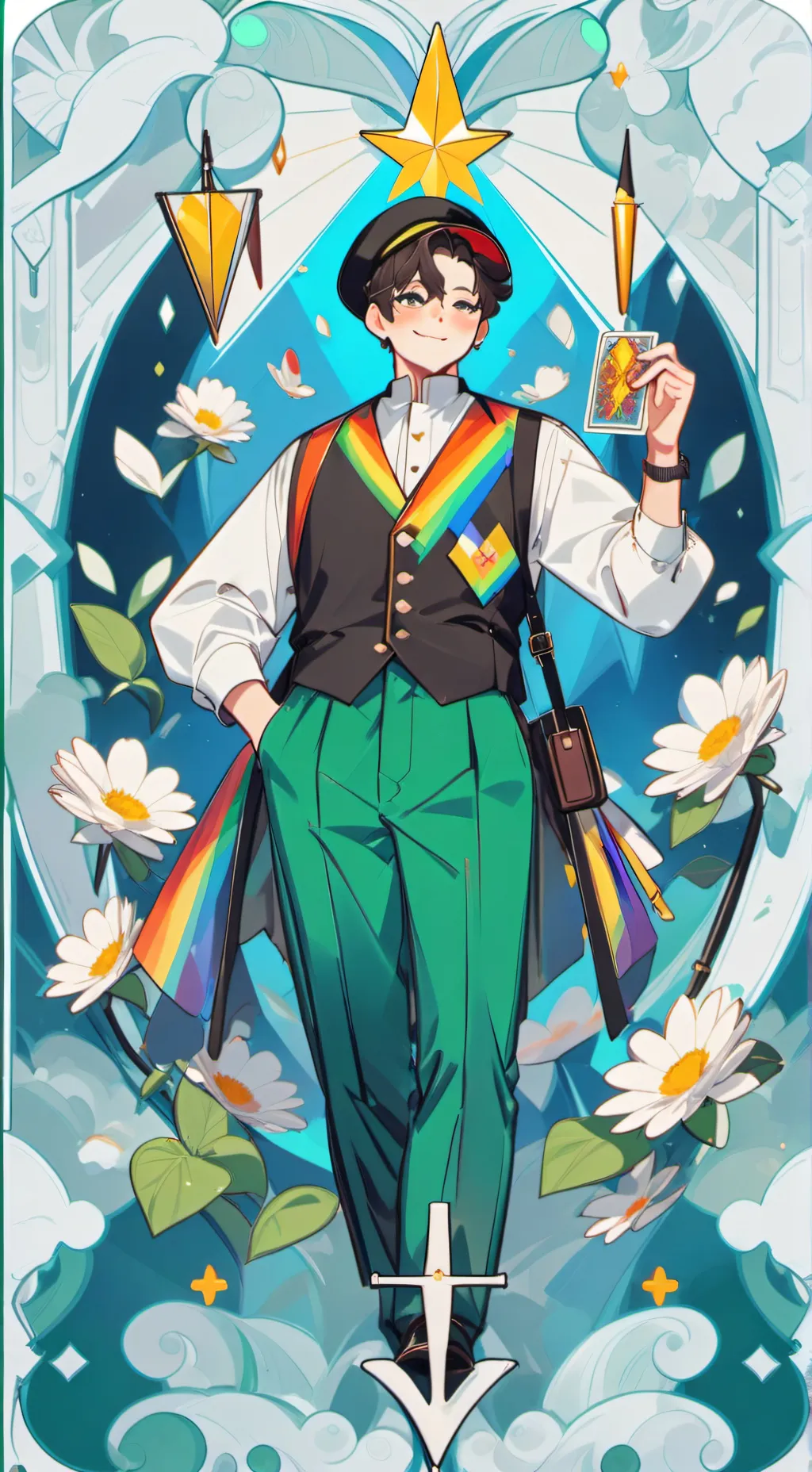 ai character: Dandy  background