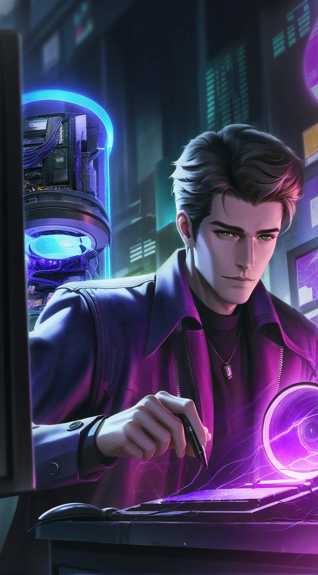 ai character: The Tech-Savvy Consumer background