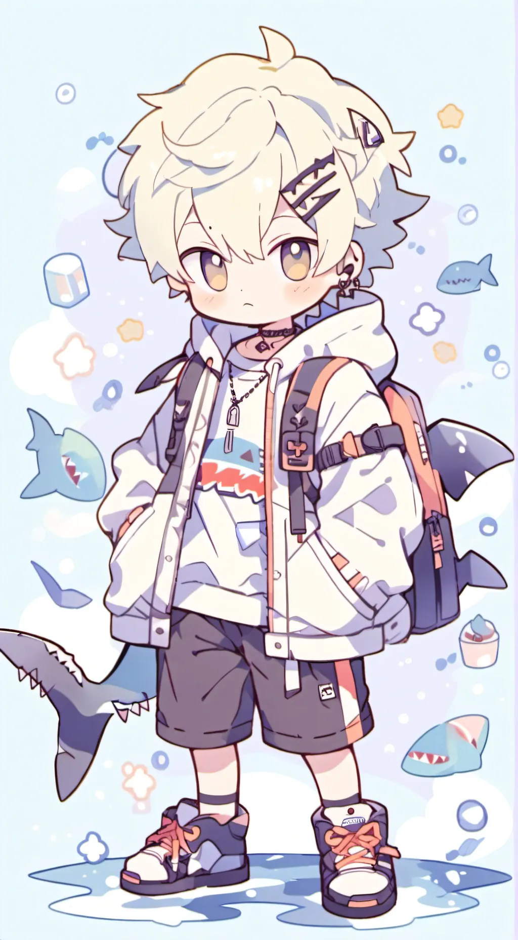 ai character: Gummy V.S Finn background