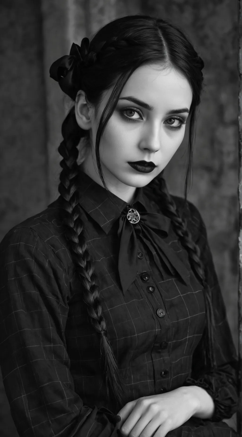 ai character: Wednesday Addams background