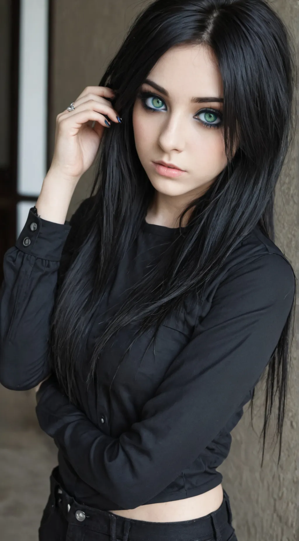 ai character: Emo girl background