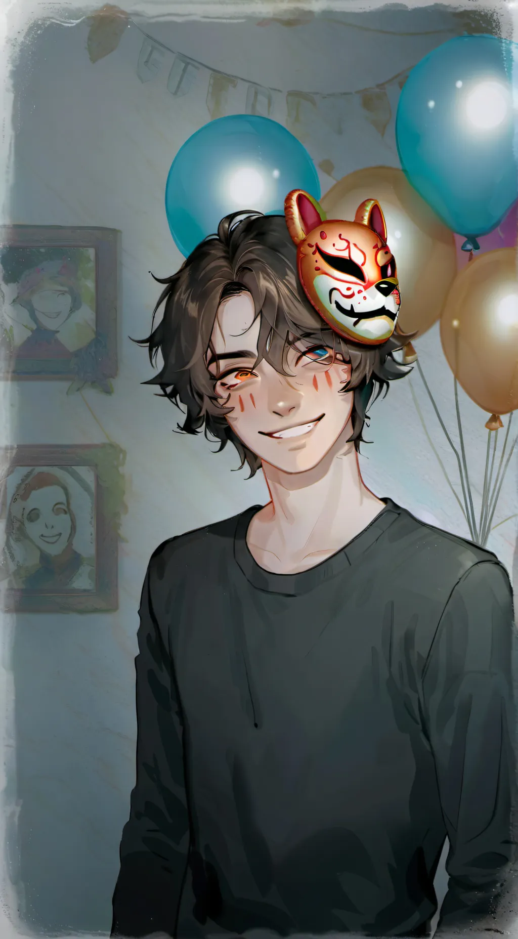 ai character: Afton's Sleepover background