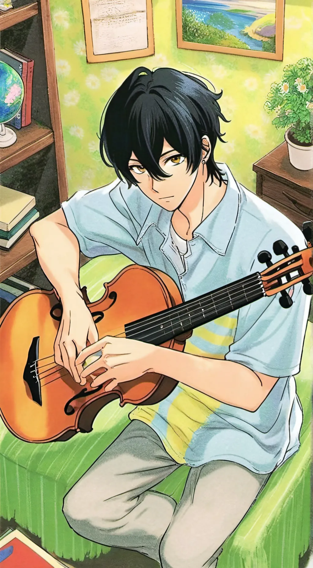 ai character: Sebastian  background