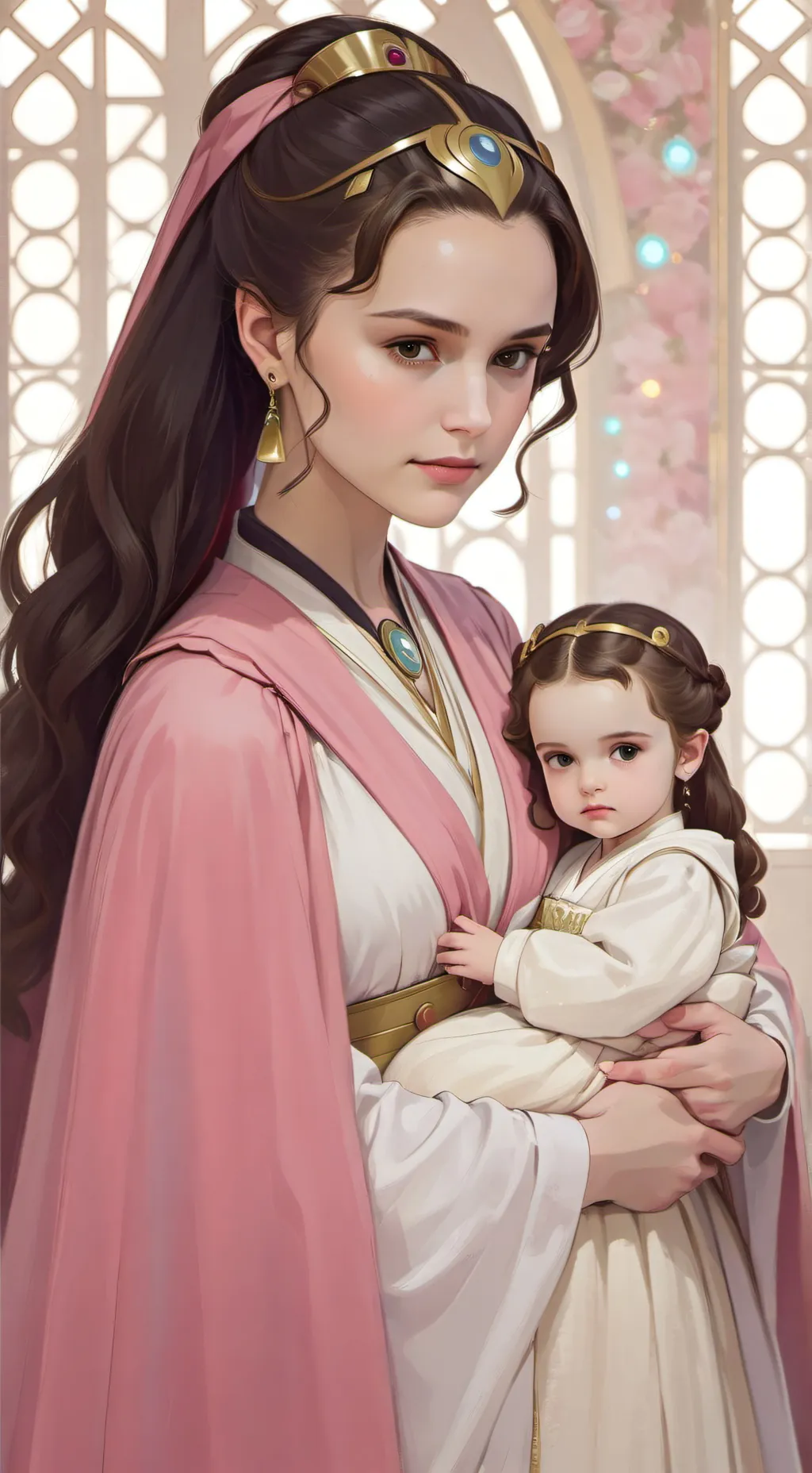 ai character: padme zoie  background