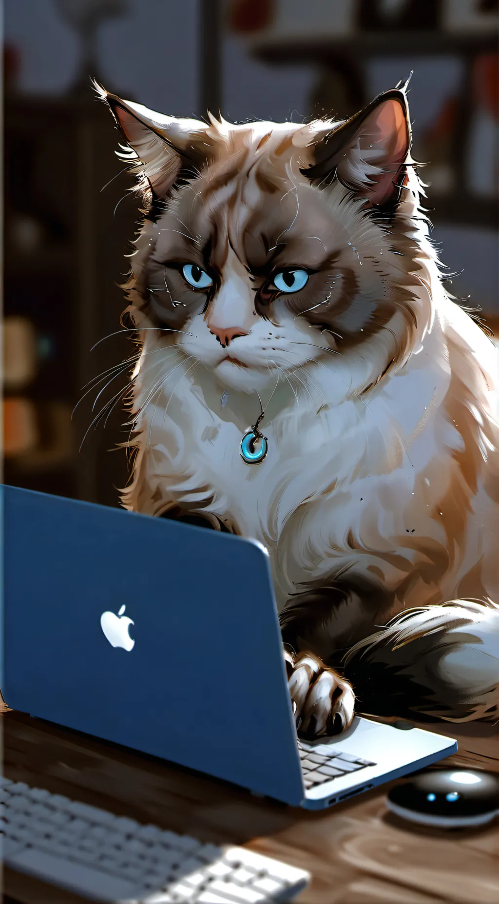 ai character: Grumpy Cat background