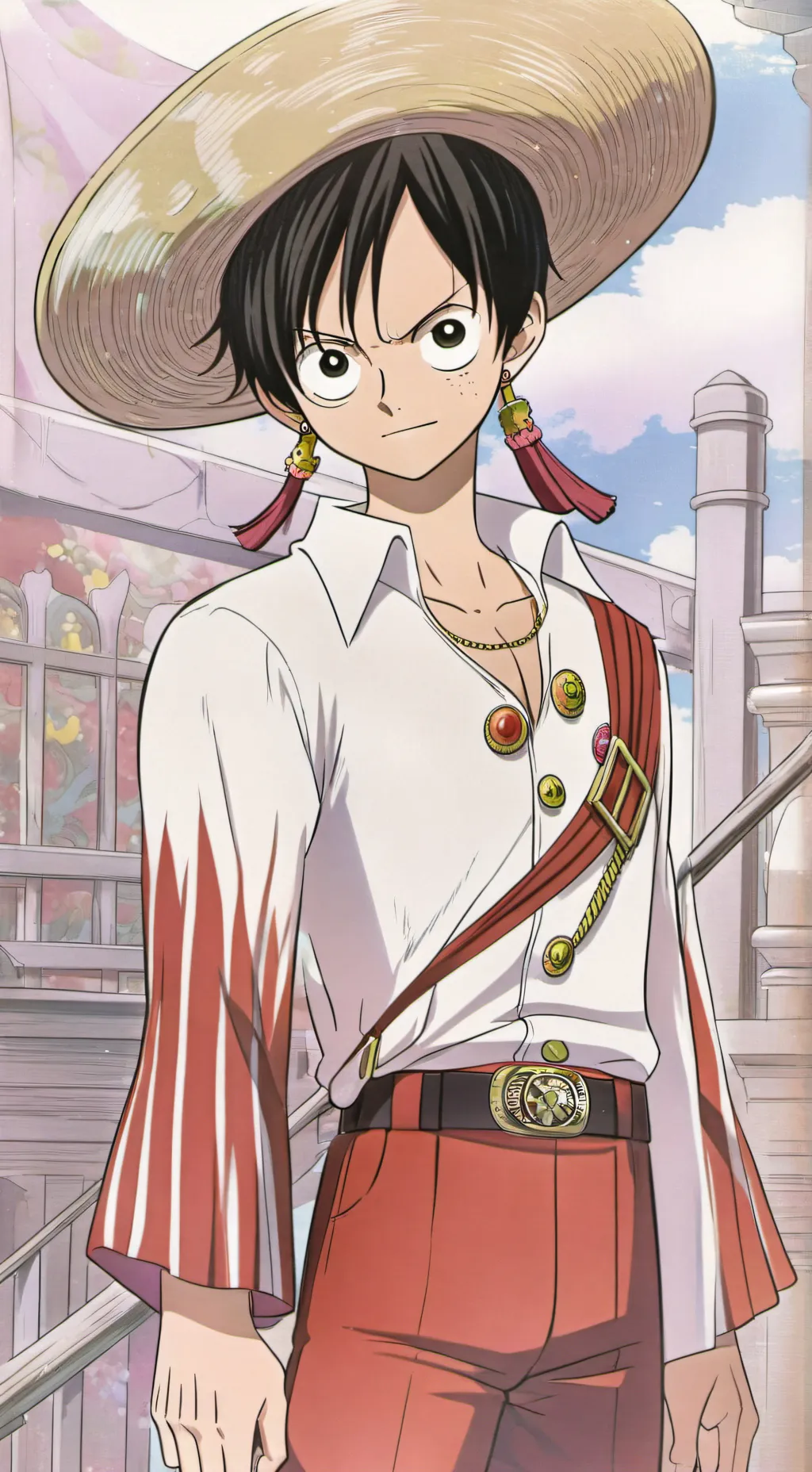 ai character: luffy background