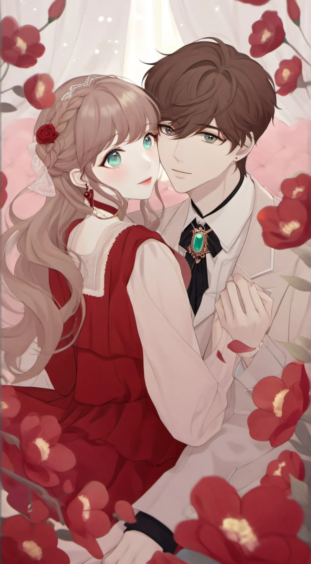 ai character: Dandy and flutter  background