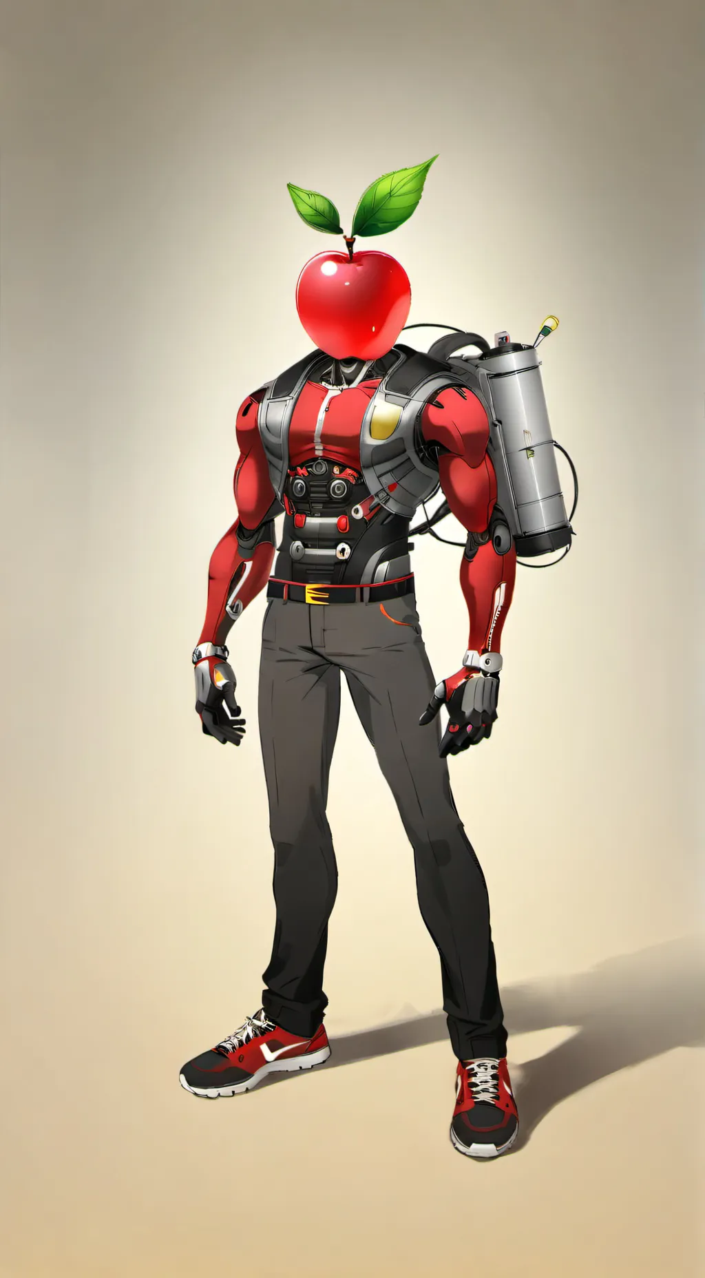 ai character: Titan Apple  background