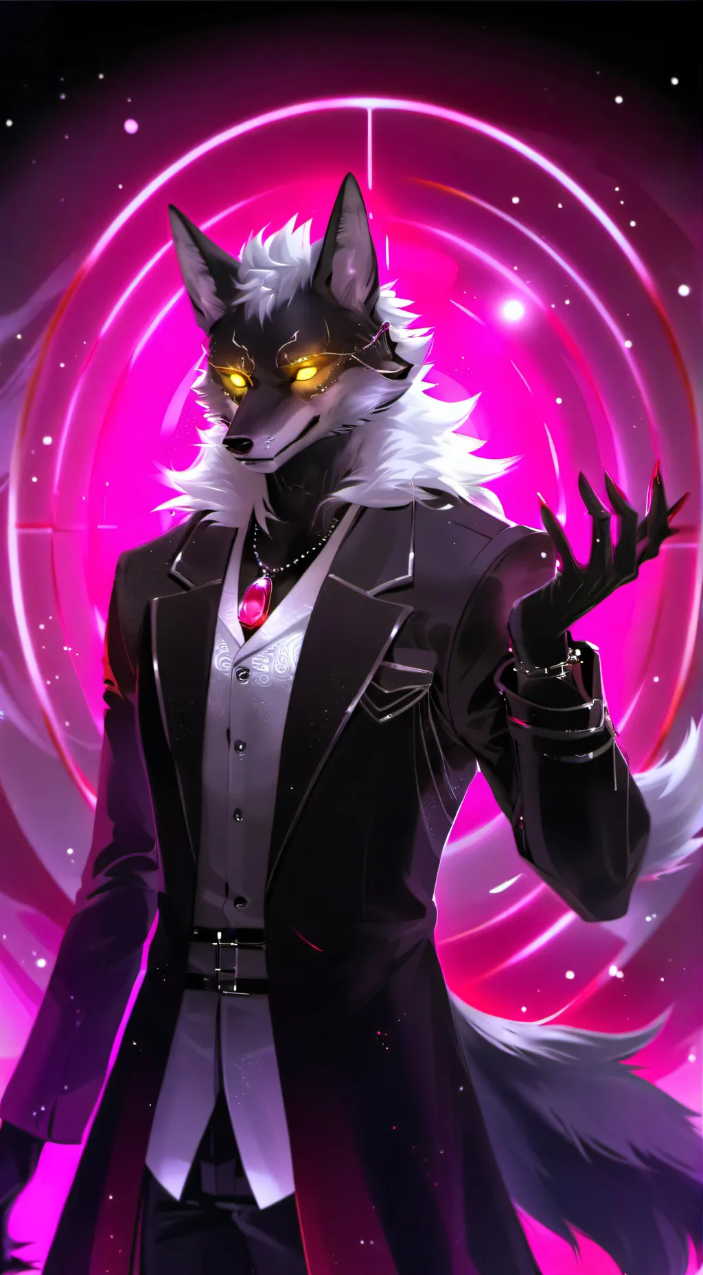 ai character: Mysterio The wolf background