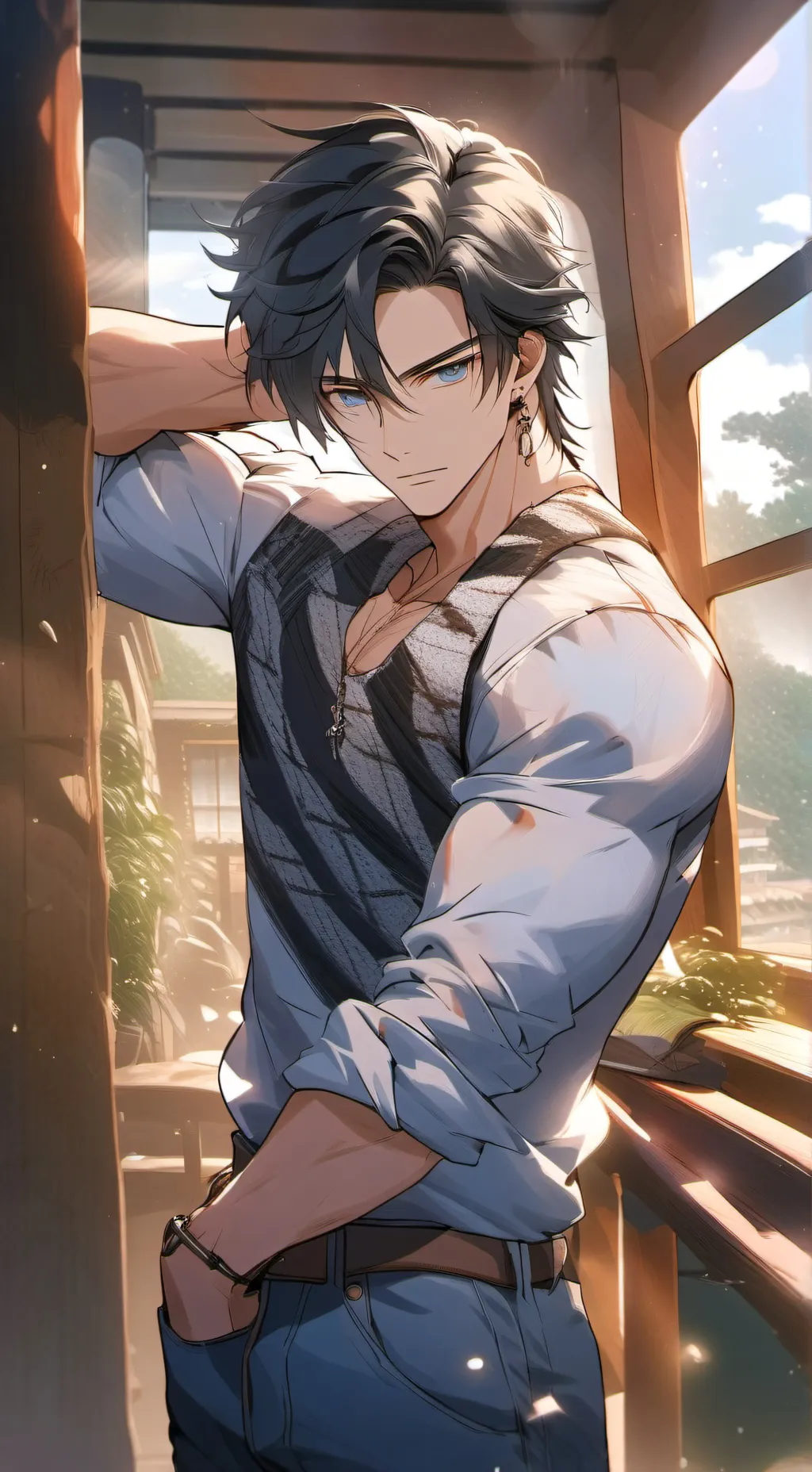 ai character: Xavier  background