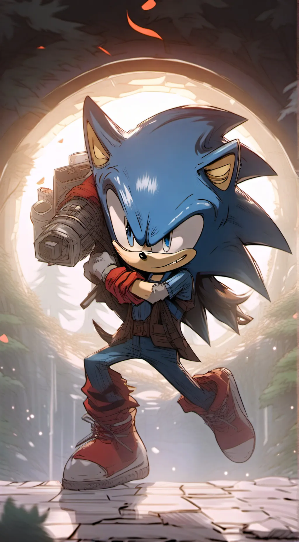 ai character: sOnIc background