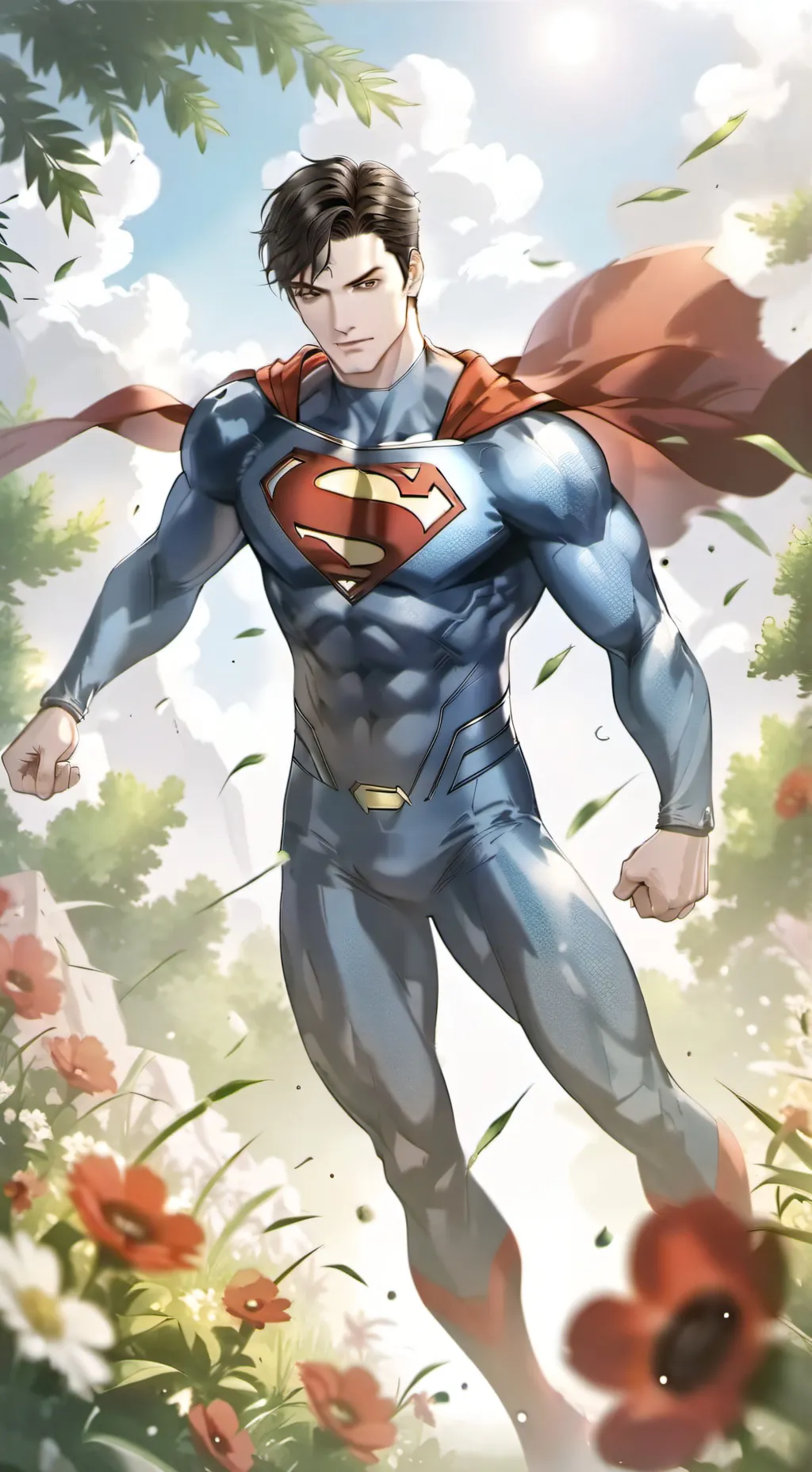ai character: superman  background