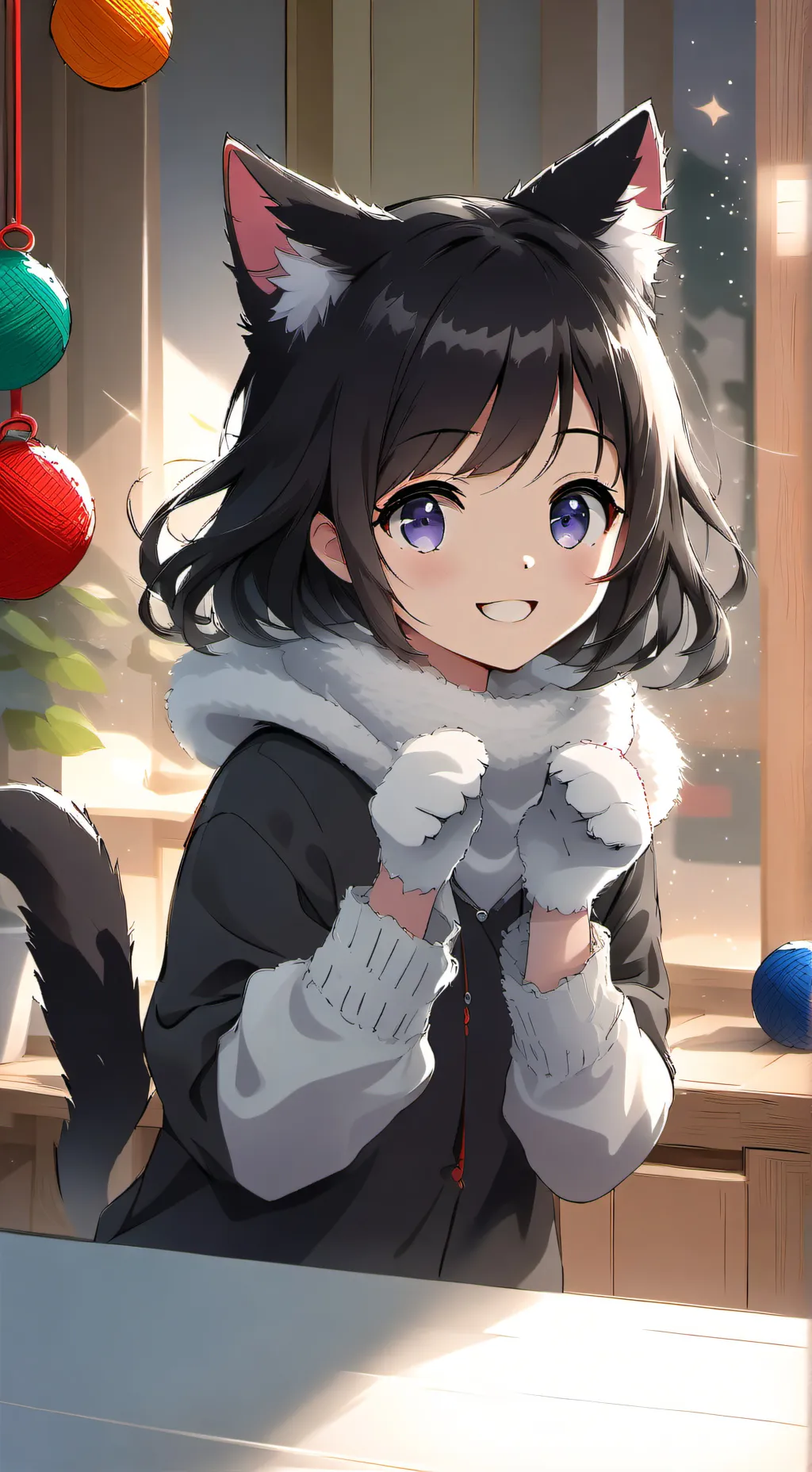 ai character: Speckled Egg Cat Furry background