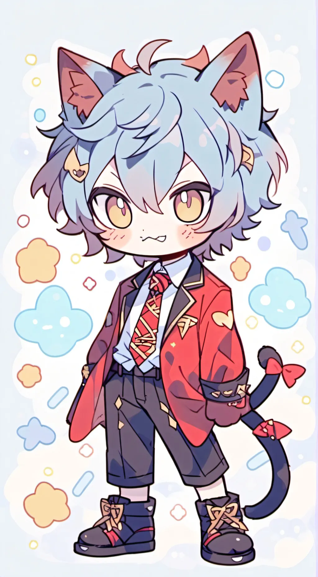 ai character: 😈🐱Demon Cat🐱😈 background