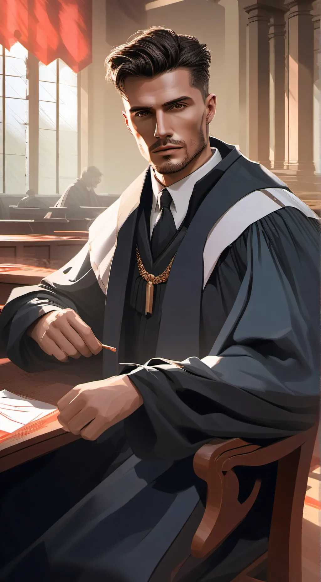 ai character: Judge Wage Duncan  background
