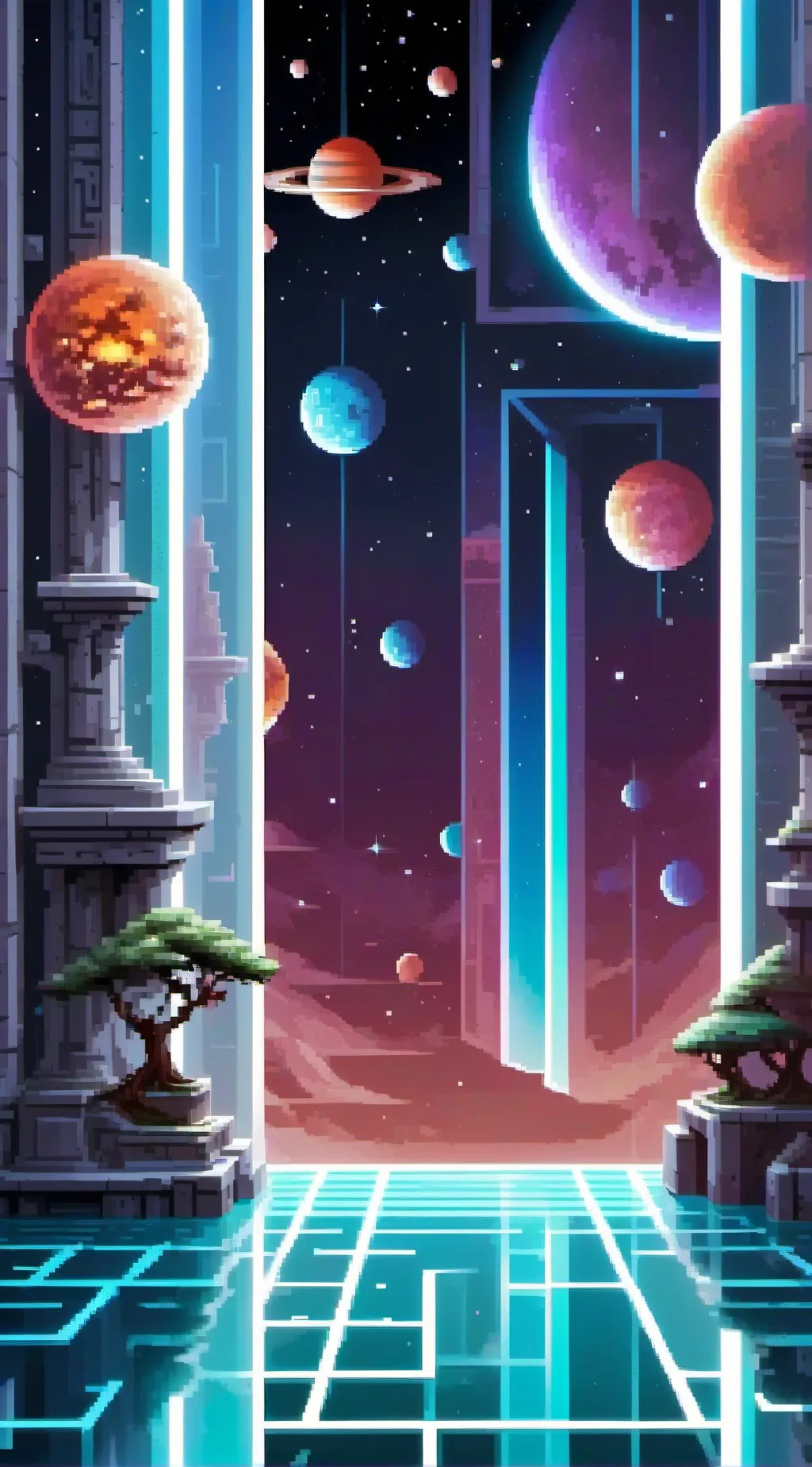 ai character: Portal Travel background