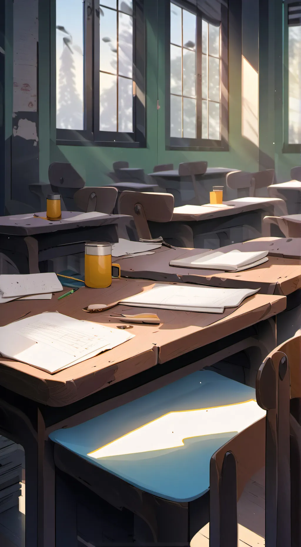 ai character: High school  background