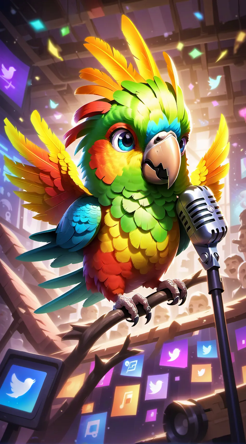 ai character: Pixel background
