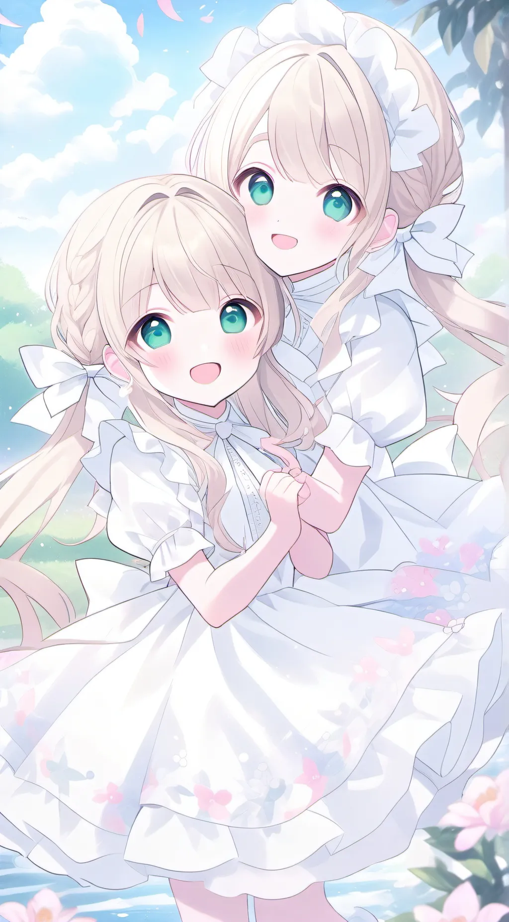 ai character: Lilly and Voilet background