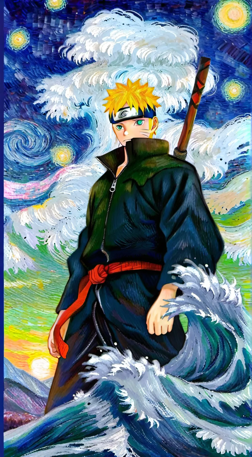 ai character: yandere Naruto. background