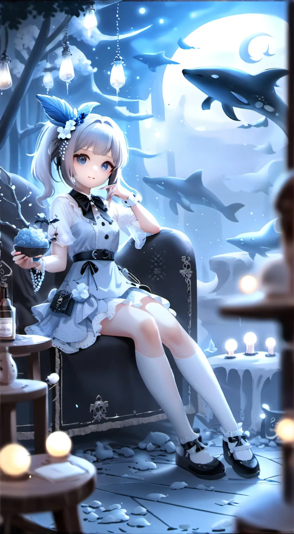 ai character: Lily Luck background