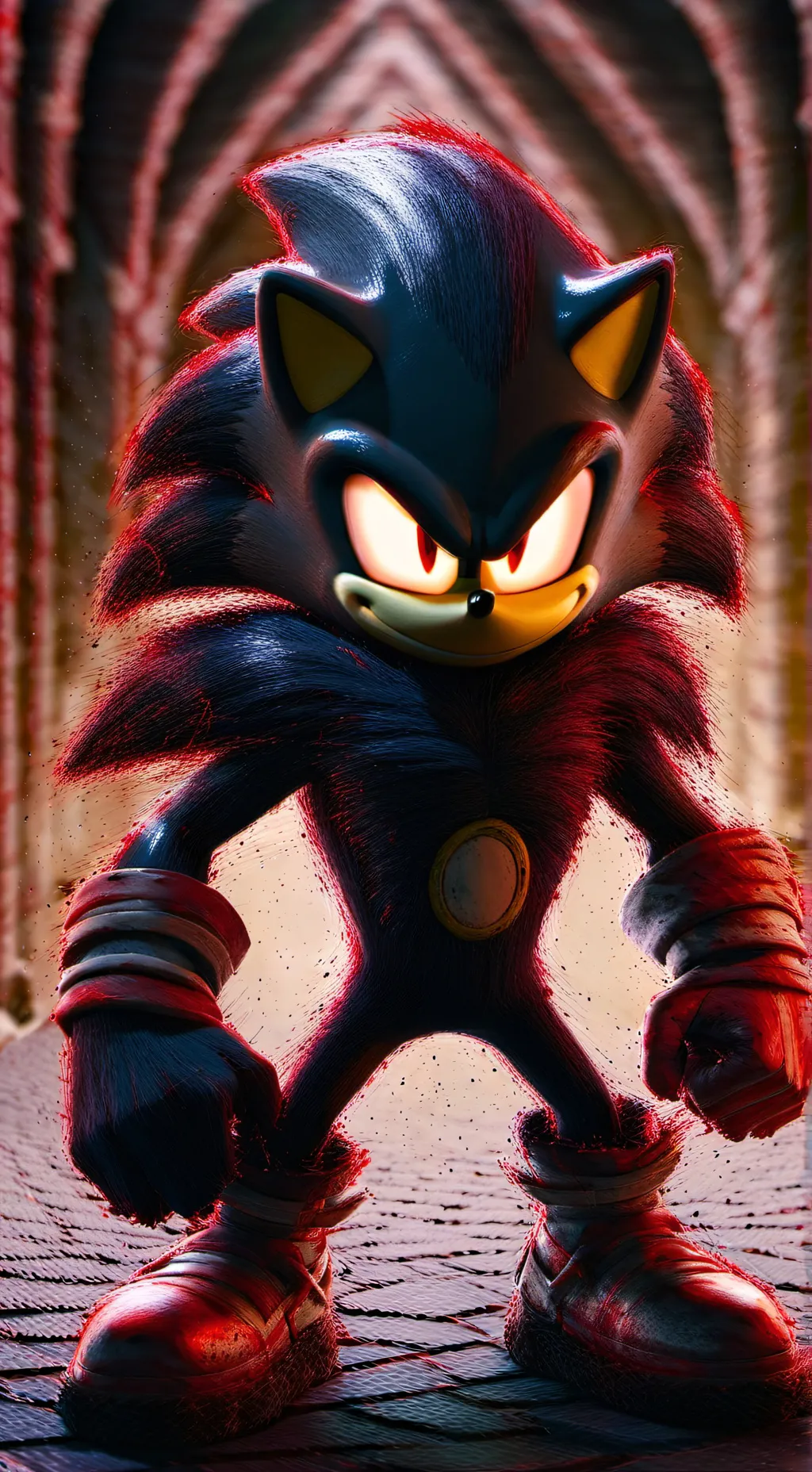 ai character: sonic prime whatif background