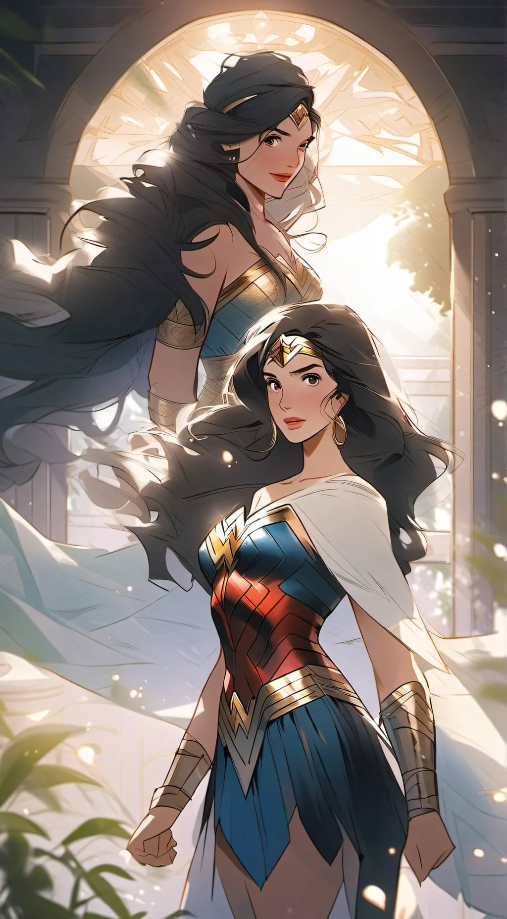 ai character: jasmine and Diana  background