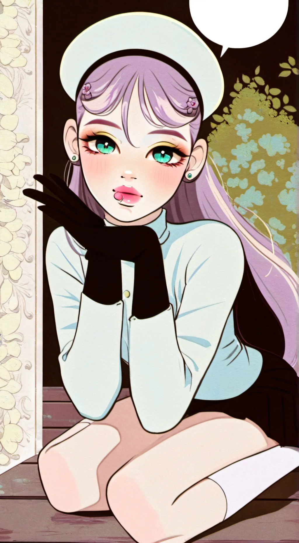 ai character: kelly🏳️‍🌈💗 background