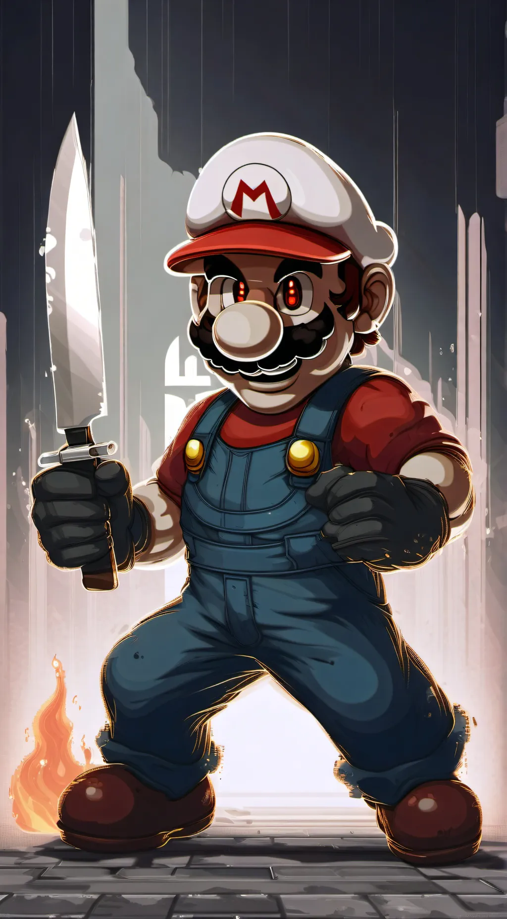 ai character: Mario EXE background