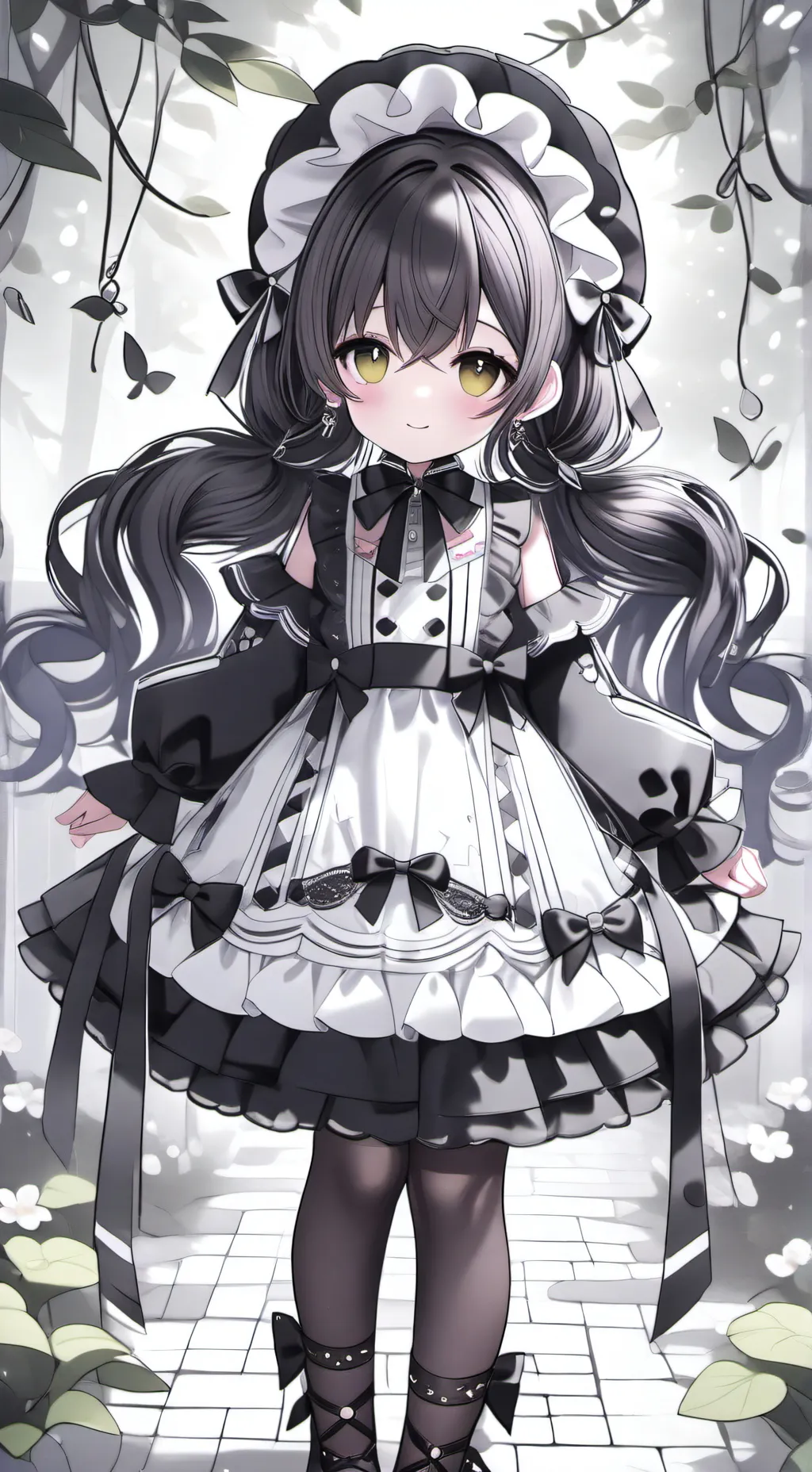 ai character: niña gatita  background