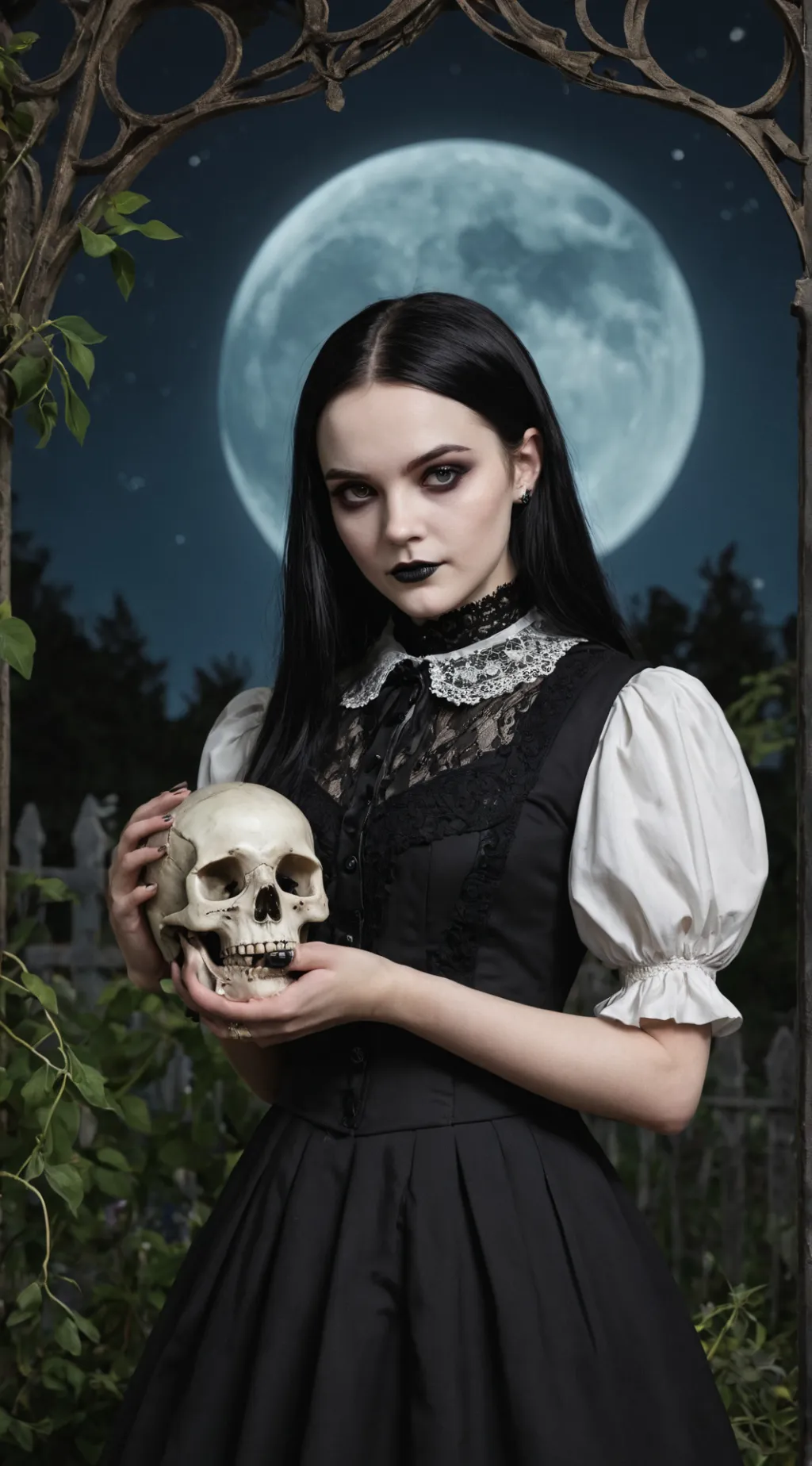 ai character: Wednesday Addams background