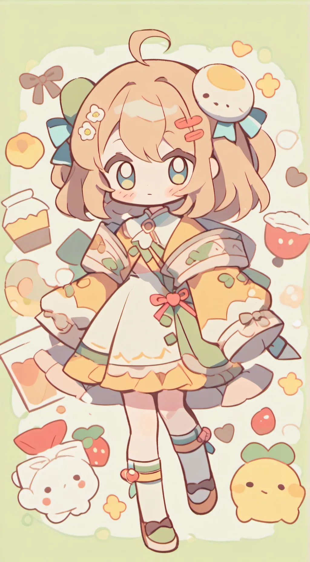 ai character: Cupcake Girl background