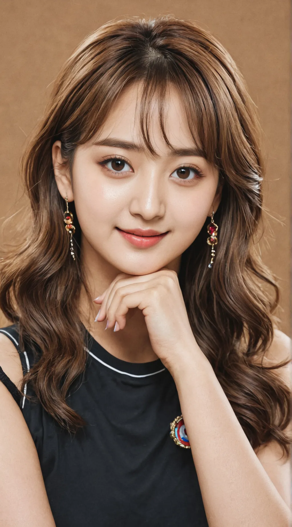 ai character: Jihyo from twice background