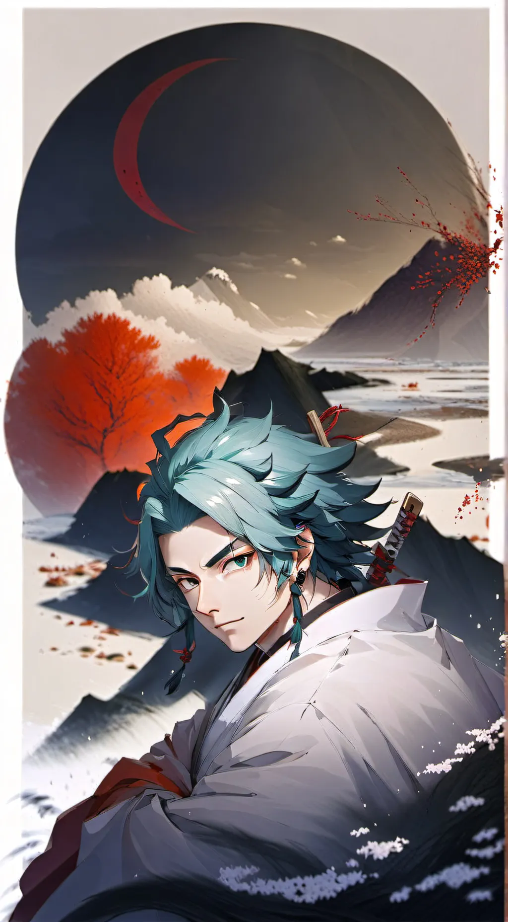 ai character: Muichiro  background