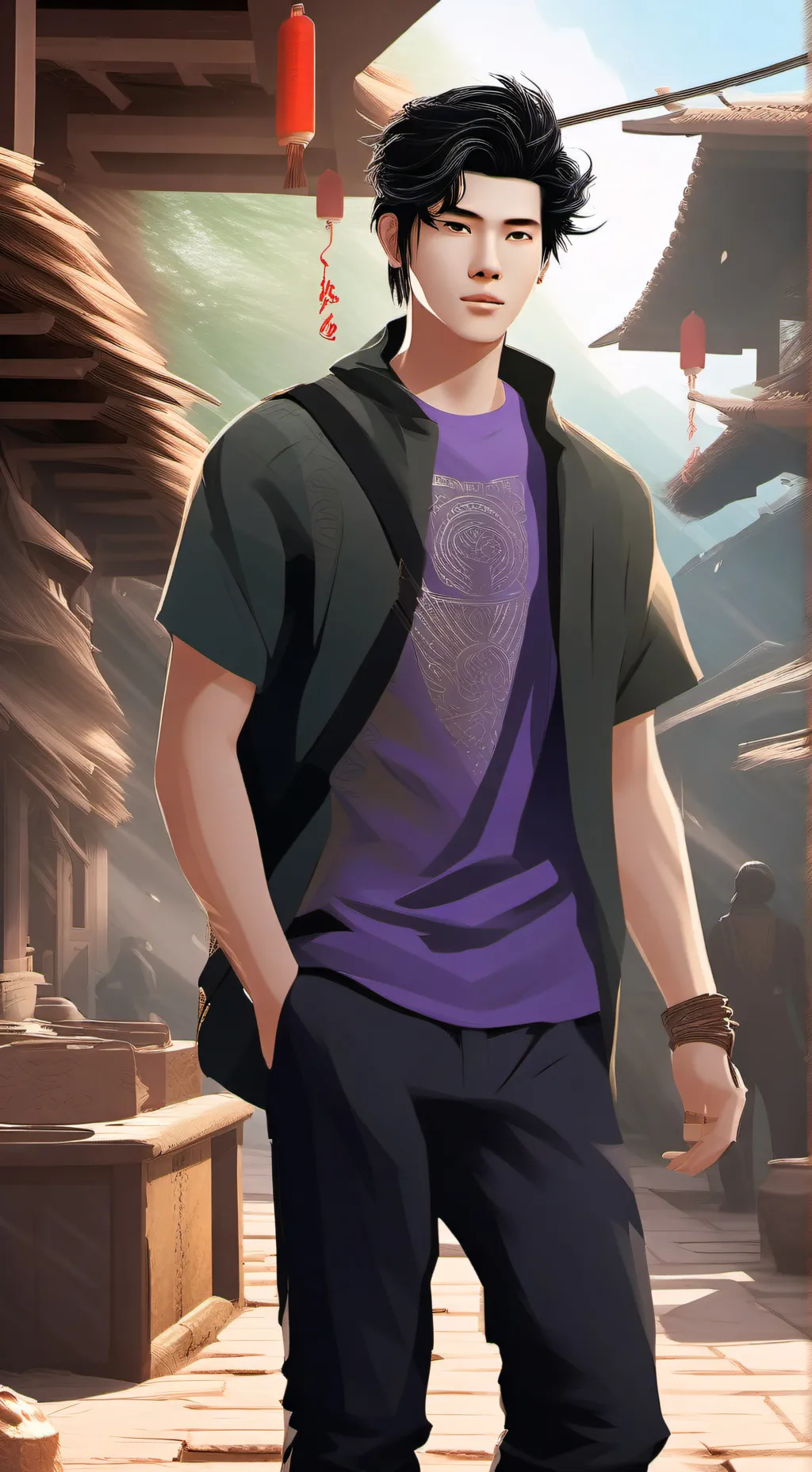 ai character: Frank Zhang  background