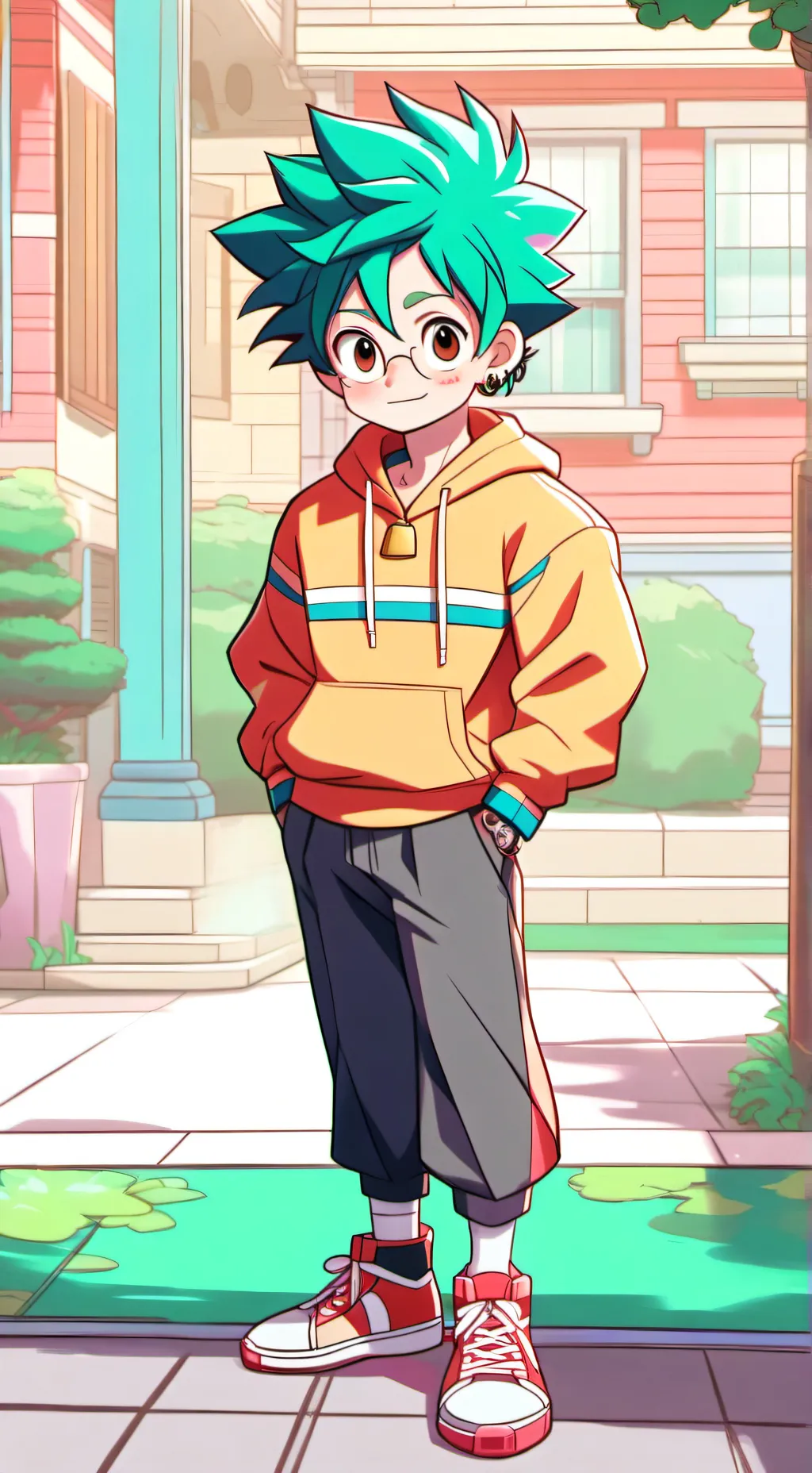 ai character: MHA pijamada background
