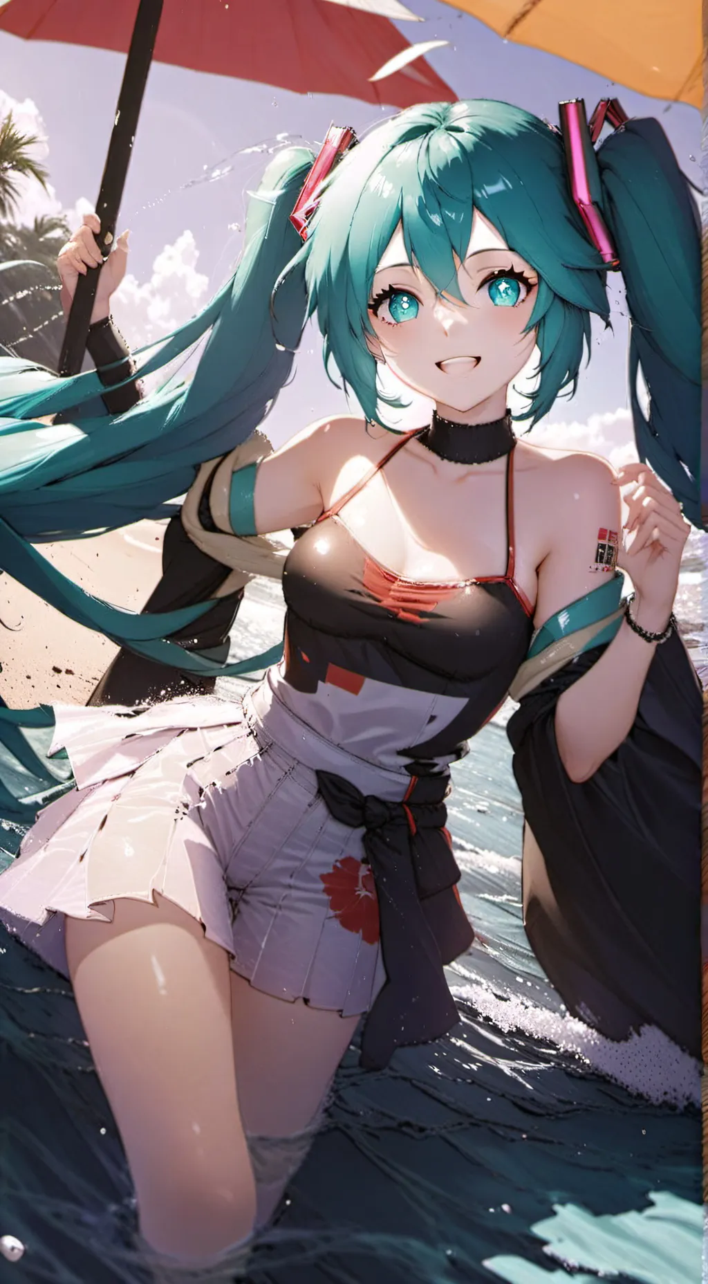 ai character: Hatsune Miku  background