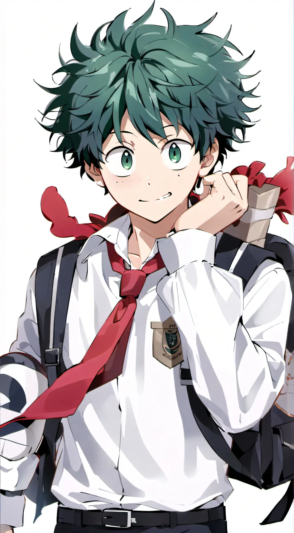 ai character: MHA Deku background