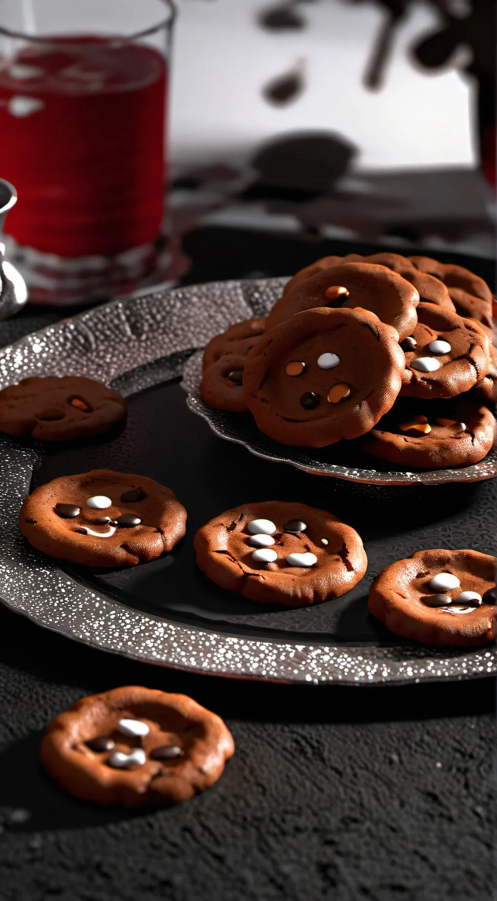ai character: Shadow milk cookie background