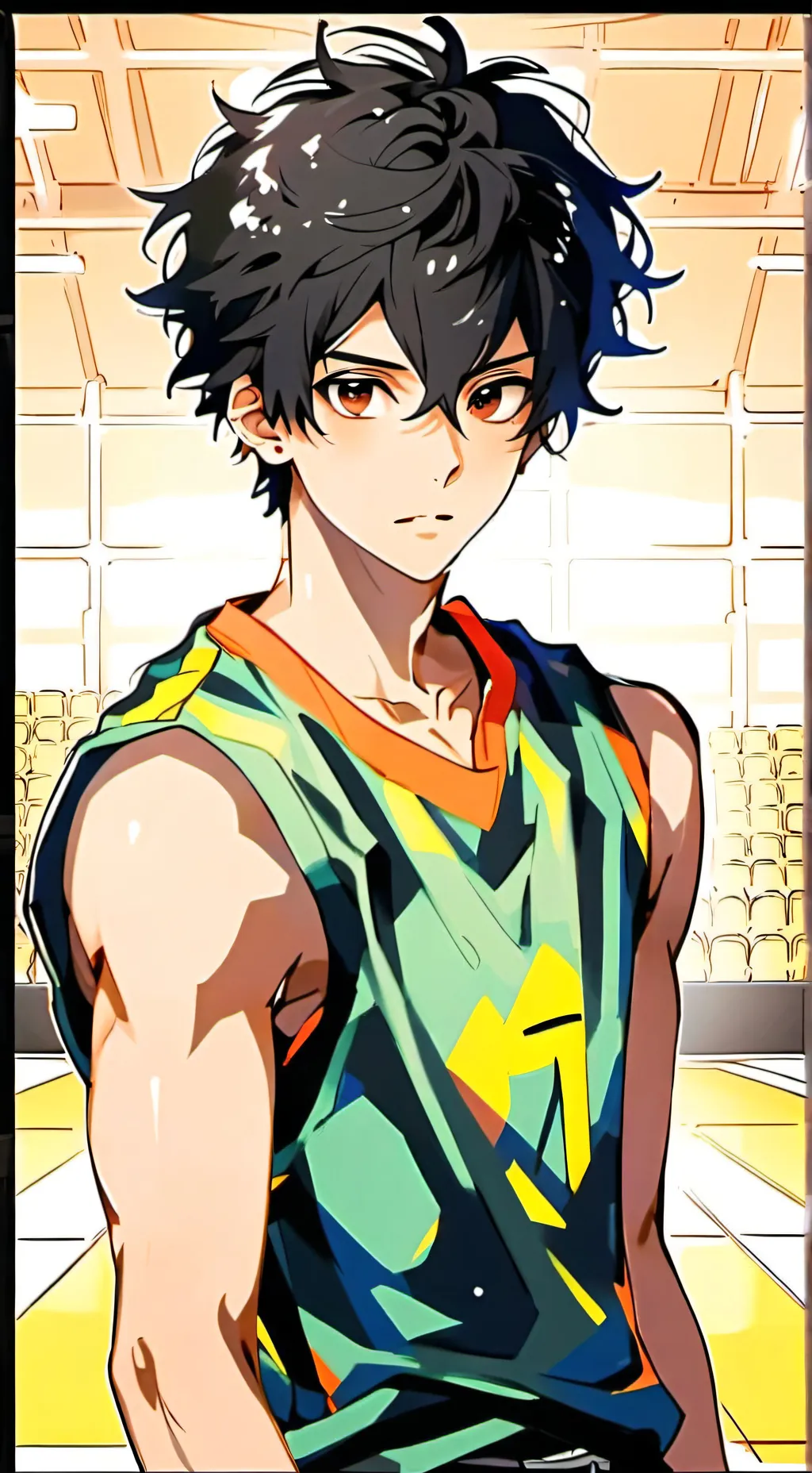 ai character: Nosy Muscular Rival background