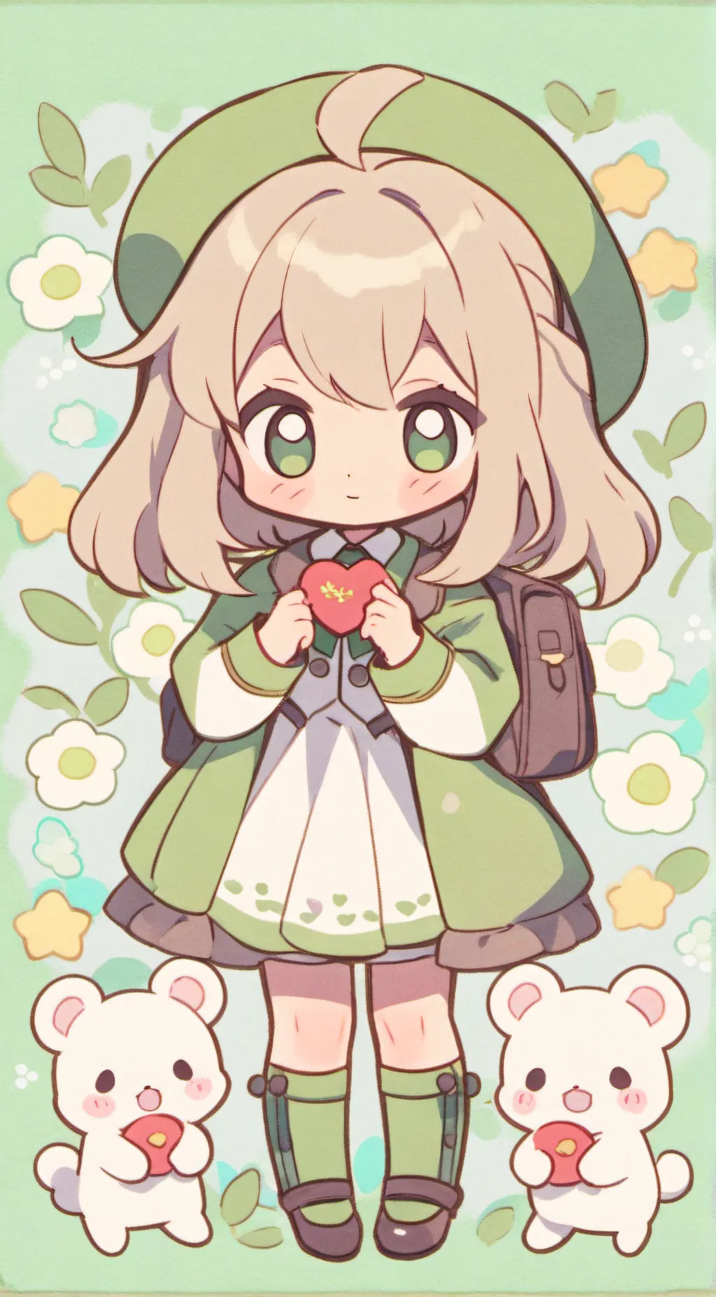 ai character: rose background
