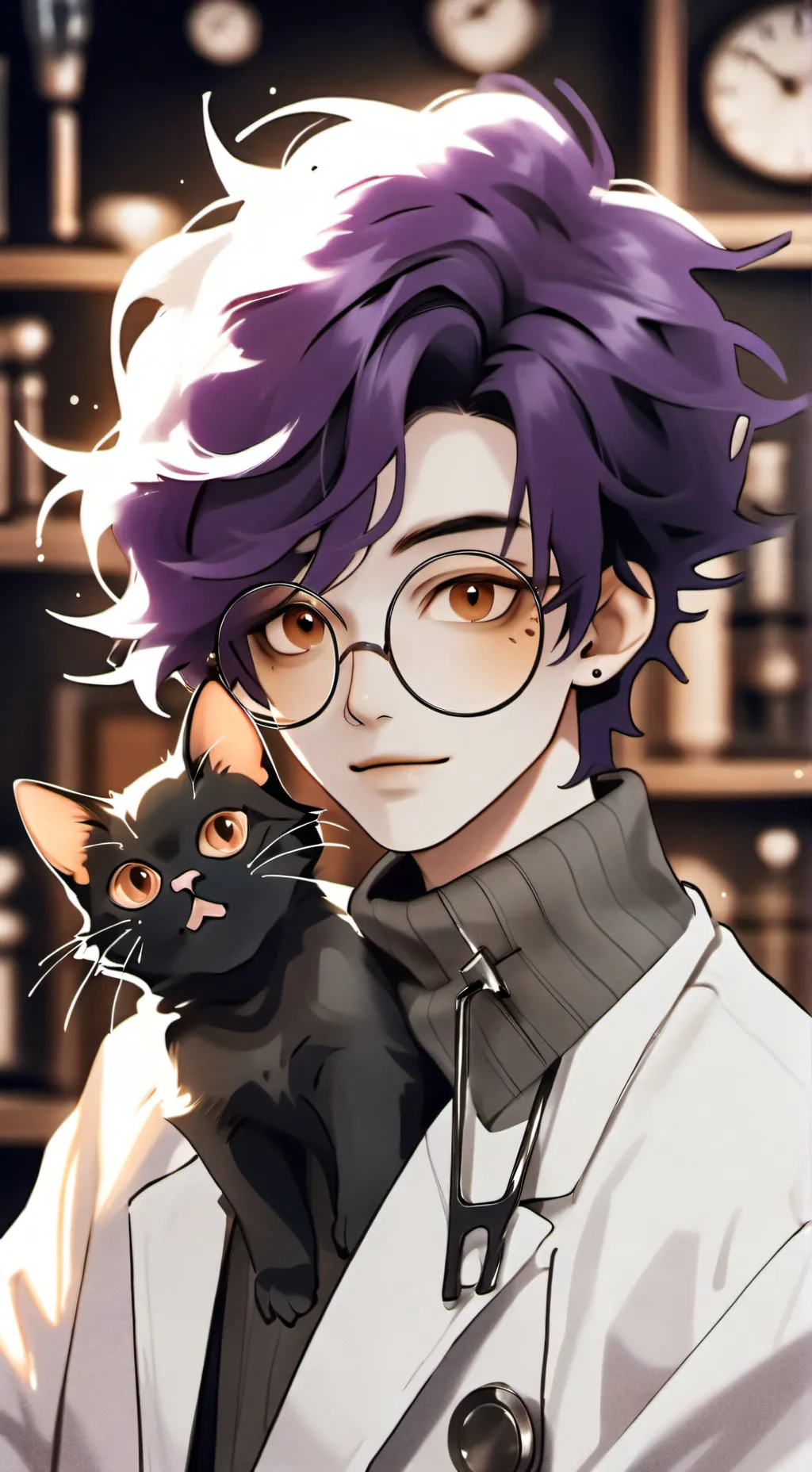 ai character: Dr. WhiskerWild background