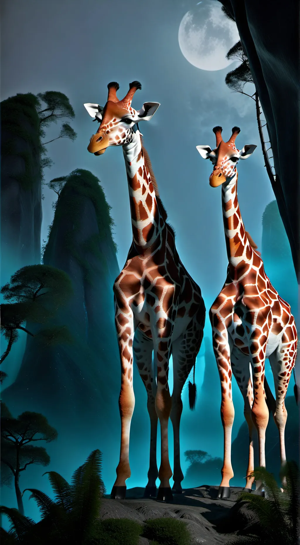 ai character: Be a cool girafe background
